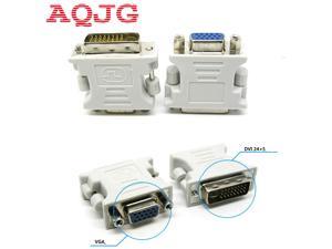 DVI-I 24+5 Male to HD 15 Pin VGA SVGA Female Video Card Monitor LCD Converter Adapter  White AQJG