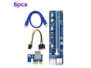 6pcs est VER008C Molex 6 pin PCI Express PCIE PCI-E Riser Card 008C 1X to 16X Extender 60cm USB3.0 Cable Mining Bitcoin Miner 6pcs est VER008C Molex 6 pin PCI Express PCIE PCI-E Riser Card 008C 1X to 16X Extender 60cm USB3.0 Cable Mining Bitcoin Miner