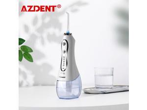 AZDENT HF-6 Portable 5 Modes Electric Oral Irrigator USB Rechargeable Electric Water Flosser 300ML Adults Teeth Cleaner 5 Tips