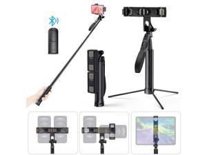 K&F Concept Selfie Live Broadcast Mobile Stand with Remote Controlfor Make Up Tiktok Photography Video Recording Colorful