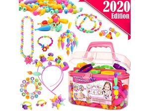 Snap Pop Beads for Girls Toys Kids Jewelry Making Kit PopBead Art and Craft Kits DIY Bracelets Necklace Hairband and Rings Toy for Age 3 4 5 6 7 8 Year Girl Old Snap Pop Beads for Girls Toys Kids Jewelry Making Kit PopBead Art and Craft Kits DIY Bracelets Necklace Hairband and Rings Toy for Age 3 4 5 6 7 8 Year Girl Old