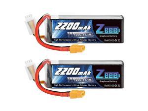 2 Packs Ovonic 3s Lipo Battery 35C 2200mAh 11.1V Lipo Battery with XT60 Connector for Airplane RC Quadcopter Helicopter FPV Drone 