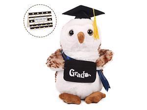 Graduation Bear Owl with Black Cap Plush Stuffed Animal Teddy Bear Graduation Gift Decoration Brown Graduation Bear Owl with Black Cap Plush Stuffed Animal Teddy Bear Graduation Gift Decoration Brown