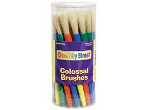 Chubby White Bristle Easy Grip Plastic Handle Paint Brush Set 12 X 7 in Multiple Color Set of 30 76182