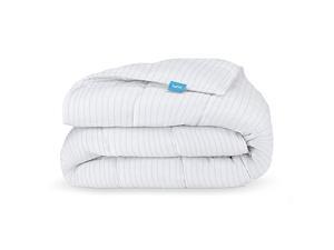 Adult Weighted Blanket | Individual Use 25 lbs 60x80 Queen Size Bed | 100 OekoTex Certified Cooling Cotton amp Glass Beads | USA Designed | Heavy Cool Weight | Grey Striped Adult Weighted Blanket | Individual Use 25 lbs 60x80 Queen Size Bed | 100 OekoTex Certified Cooling Cotton amp Glass Beads | USA Designed | Heavy Cool Weight | Grey Striped