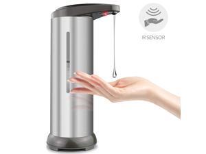 Automatic Soap Dispenser, Infrared Stainless Steel Automatic Soap Dispenser,Touchless Soap Dispenser Hands Free Soap Dispenser for Bathroom Kitchen Hotel Restaurant with Waterproof Base (3 Color)