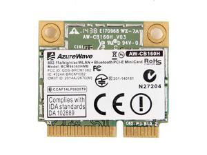 Weastlinks AzureWave AW-CB160H Broadcom BCM94360HMB 802.11AC 1300Mbps Wireless WIFI WLAN Bluetooth 4.0 Mini PCI-E Card + 20cm MHF4 Antennas
