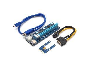 Weastlinks Mini PCI-E to PCI-E 16X Riser Card USB 3.0 Cable for EXP GDC Laptop External Video Card for Miner Mining