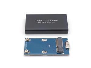 Weastlinks Mini SSD Hard Drive Case USB3.0 to mSATA Adapter Hard Drive Enclosure Aluminum Alloy External Hard Disk Case
