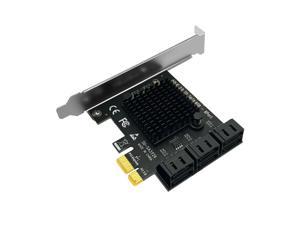 Weastlinks PCI-e to 6 Ports SATA 3 PCI Express Expansion Card PCI-E SATA Controller PCIE 1X to SATA3 6Gb Adapter Add On Card for HDD SSD