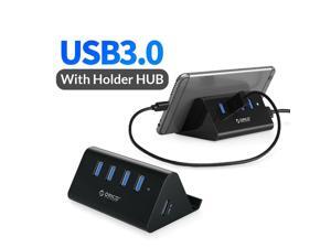 Weastlinks 5Gbps High Speed Mini 4 ports USB3.0 HUB Splitter for Desktop Laptop with Stand Holder for Phone Tablet PC
