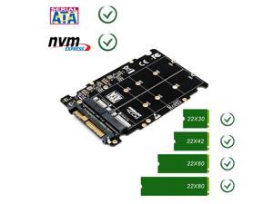 Weastlinks M.2 SSD to U.2 Adapter 2in1 M.2 NVMe and SATA-Bus NGFF SSD to PCI-e U.2 SFF-8639 Adapter PCIe M2 Converter for Desktop Computers