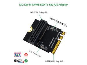 Weastlinks M.2 NVME Adapter SSD PCIE M2 NGFF Key M to M.2 Key A/E Adapter Vertical Installation for 2280 M2 NVME SSD Riser Card