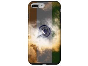 Iphone 7 Plus/8 Plus India Flag Cloudy Sky With Crescent Moon - Indian Pride Case Iphone 7 Plus/8 Plus India Flag Cloudy Sky With Crescent Moon - Indian Pride Case