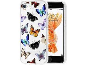 Phone Case For Iphone 6S Case Iphone 6 47 Inch Case For Girls Women Soft Clear Tpu Shockproof Protective Transparent Case Cover For Iphone 6  6S Colorful Butterfly