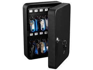 Steel 48 Keys Cabinet Security Storage Box Organizer Holder Locked Key Box Wall Mount With Key Tags