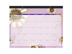 Standard Monthly Desk Pad Paper Flowers 2022 Desk Calendar by AT-A-GLANCE 21-3/4 x 17 5035 