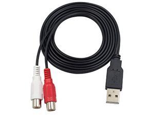 Rca To Usb Converter Cable, Usb To Rca Cable, Usb 2.0 Male To 2 Rca Female Video A/V Audio Camcorder Adapter Cable For Tv/Mac/Pc 5 Feet/1.5M