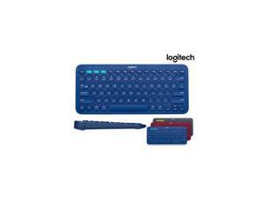 Logitech K380 Multi-Device Bluetooth Keyboard for Windows, Mac, Chrome OS, Android, iOS, Apple TV-Black/Blue/Red