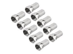 10 Pcs Silver Tone Metric F Male Jack RF Coaxial Adapter Connector 10 Pcs Silver Tone Metric F Male Jack RF Coaxial Adapter Connector