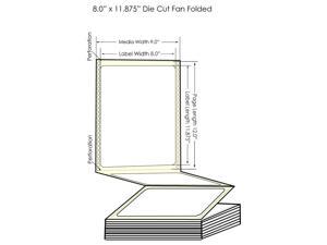 DuraFast GP-C831 8" x 11.875" High Gloss Paper Labels 850/Carton