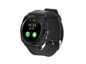 X5 1.33 inch Full IPS Capacitive Round Touch Screen Bluetooth 3.0 Silicone Strap Smart Watch Phone With Micro SIM Card Slot for All Android Smartphones, Support FM Radio / Pedometer / Remote