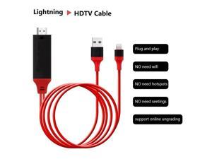Lightning Cable HDTV TV Digital AV Adapter 2M USB HDMI-compatible 1080P Smart Converter Cable For Apple TV For IPhone HD Plug