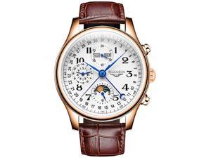 GUANQIN Automatic Self-Winding Watch Men Stainless Steel Waterproof Business Mechanical Sapphire Wristwatch Day Date Multifunction