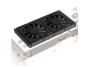 GPU Backplate Heatsink With Dual 60mm Fans - Aluminum Alloy Cooler For RTX 3090, 3080, 3070 Graphics Cards