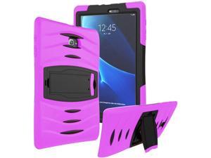 Galaxy Tab A 8.0 2015 T350 Case, Full-Body Shockproof Military Heavy Duty Case Cover Screen Protector Stand Samsung Galaxy Tab A 8.0 SM-T350 SM-T355 (2015) (Armor Hot Pink)