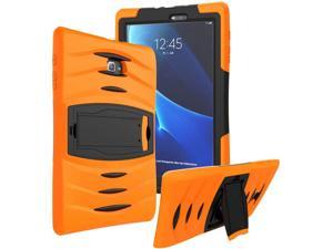 Galaxy Tab A 8.0 2015 T350 Case, Full-Body Shockproof Military Heavy Duty Case Cover Screen Protector Stand Samsung Galaxy Tab A 8.0 SM-T350 SM-T355 (2015) (Armor Orange)