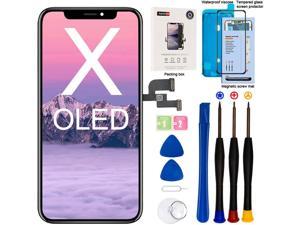 EFAITHFIX for iPhone X Screen Replacement OLED NOT LCD 58 Inch Display Digitizer 3D Touch Screen Frame Assembly with Repair Tools Kit Waterproof Adhesive Tempered Glass for Model A1865A1901A1902