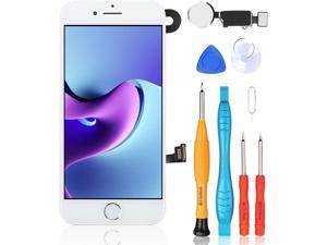 Ayake for iPhone 7 Plus Screen Replacement with Home Button White Full Assembly LCD Display Touch igitizer with Front CameraEarpiece SpeakerProximity SensorTools for A1661 A1784 A1785