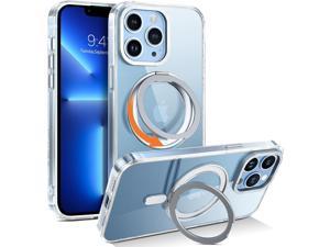 Case for iPhone 13 Pro Max Magnetic Case Compatible with Magsafe with 360 Rotatable Ring Holder Invisible Stand Slim Transparent Men Women Shockproof Protective Phone Cover 67 Inch Clear