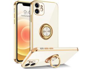 Case for iPhone 13 Pro Max Case 67 Inch with 360 Rotatable Ring Holder Magnetic Kickstand Slim Women Girls Men Finger Loop Shockproof Protective Phone Cover 67 BlackGold