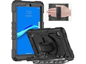 Case for Lenovo Tab M8 Lenovo TB8505f Case Lenovo Tablet M8 3rd 2nd Case FHDHD LTE 8 inch with Strong Protection Screen Protector Hand Strap Shoulder Strap Rotating Stand  Black