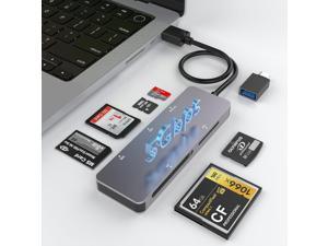 USB3.0 Multi-Card Reader, SD/TF/CF/Micro SD/XD/MS 7 in 1 Fast 5Gbps Memory  Card Reader/Writer/Hub for SD SDXC SDHC CF CFI TF Micro SD Micro SDXC Micro