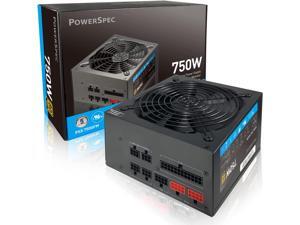PowerSpec 750 Watt 80 Plus Gold Fully Modular ATX Power Supply Active PFC SLI Crossfire Ready Gaming PC PSU Computer Switching Power Supply, PS 750GFM