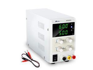 60V 5A DC Bench Power Supply Variable 3-Digital LED Display with CC/CV Mode- Free Alligator Leads for Repair, Lab, DIY Tool, Electronic Research, Powering Ebike, Tinkering