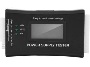 Power Supply Tester Power Supply Tester for LCD Display Computer Power Supply Diagnostic Tester PC-Power Supply/ATX/BTX/ITX Compliant Black - Black