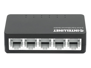 Intellinet 5-Port Ethernet Network Switch - Plug & Play Network Hub for Home/Office, 100 Mbps, Green Tech Power Saver, Compact & Silent Design - 561723 Intellinet 5-Port Ethernet Network Switch - Plug & Play Network Hub for Home/Office, 100 Mbps, Green Tech Power Saver, Compact & Silent Design - 561723