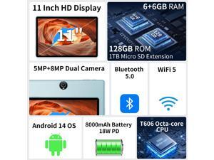 NeweggBusiness - WXUNJA Android 14 Tablet 11 Inch Tablets, Octa