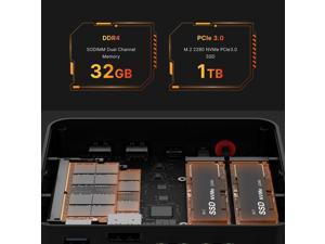 NeweggBusiness - BOSGAME P4 Mini PC, AMD Ryzen 7 5700U Processor