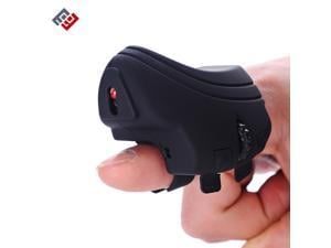 Black 2.4GHz USB Finger Wireless Optical Mouse Portable 2.4Ghz Wireless Rechargeable Finger Ring Mice For PC Laptop Computer