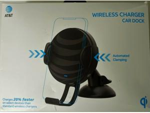 AT&T Fast Charge Wireless Charging Car Dock in Retail Packaging - BLACK