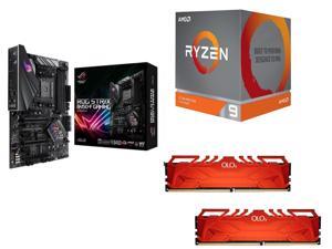 ASUS ROG STRIX B450-F GAMING AM4 ATX Motherboard + AMD Ryzen 9 3950X 3.5 GHz Socket AM4 CPU 100-100000051WOF + OLOy 32GB (2 x 16GB) DDR4 3200 (PC4 25600) Desktop Memory Model MD4U163216CFDA