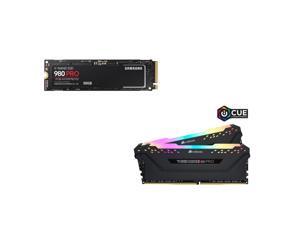 SAMSUNG 980 PRO M.2 500GB PCI-E SSD, CORSAIR Vengeance RGB Pro 32GB (2 x 16GB) DDR4 3600 Desktop Memory SAMSUNG 980 PRO M.2 500GB PCI-E SSD, CORSAIR Vengeance RGB Pro 32GB (2 x 16GB) DDR4 3600 Desktop Memory