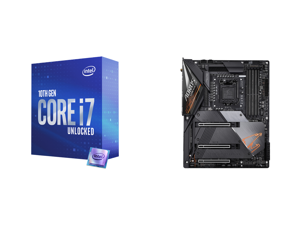 Intel Core i7-10700K Comet Lake 8-Core 3.8 GHz LGA 1200 125W Desktop Processor w/ Intel UHD Graphics 630 and GIGABYTE Z490 AORUS MASTER LGA 1200 Intel Z490 ATX Motherboard with Triple M.2 SATA 6Gb/s USB 3.2 Gen 2 WIFI 6 2.5 GbE LAN Intel Core i7-10700K Comet Lake 8-Core 3.8 GHz LGA 1200 125W Desktop Processor w/ Intel UHD Graphics 630 and GIGABYTE Z490 AORUS MASTER LGA 1200 Intel Z490 ATX Motherboard with Triple M.2 SATA 6Gb/s USB 3.2 Gen 2 WIFI 6 2.5 GbE LAN