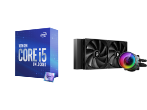Intel Core i5-10600K Comet Lake 6-Core 4.1 GHz LGA 1200 125W BX8070110600K Desktop Processor Intel UHD Graphics 630 and DeepCool CASTLE 280EX AIO Liquid CPU Cooler Anti-Leak Technology Two TF140S PWM Fans Addressable RGB Controller and 5V 3 Intel Core i5-10600K Comet Lake 6-Core 4.1 GHz LGA 1200 125W BX8070110600K Desktop Processor Intel UHD Graphics 630 and DeepCool CASTLE 280EX AIO Liquid CPU Cooler Anti-Leak Technology Two TF140S PWM Fans Addressable RGB Controller and 5V 3