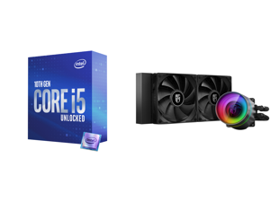 Intel Core i5-10600K Comet Lake 6-Core 4.1 GHz LGA 1200 125W BX8070110600K Desktop Processor Intel UHD Graphics 630 and DEEPCOOL Castle 240EX Addressable RGB AIO Liquid CPU Cooler Anti-Leak Technology Inside Cable Controller and 5V ADD RGB Intel Core i5-10600K Comet Lake 6-Core 4.1 GHz LGA 1200 125W BX8070110600K Desktop Processor Intel UHD Graphics 630 and DEEPCOOL Castle 240EX Addressable RGB AIO Liquid CPU Cooler Anti-Leak Technology Inside Cable Controller and 5V ADD RGB